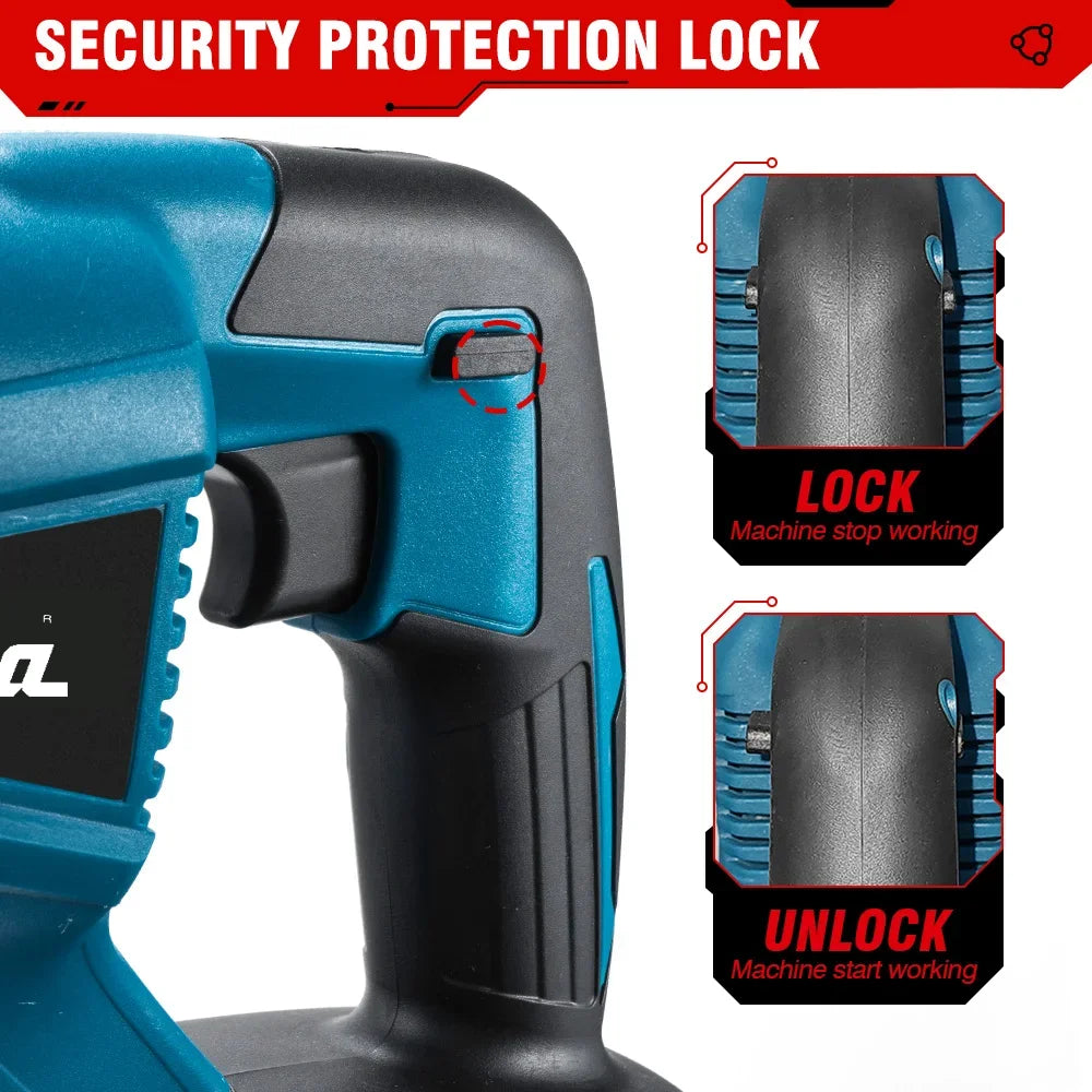 10000SPM 电动往复锯 无绳充电式多功能锯 金属木材切割工具 适用于牧田 18V 电池