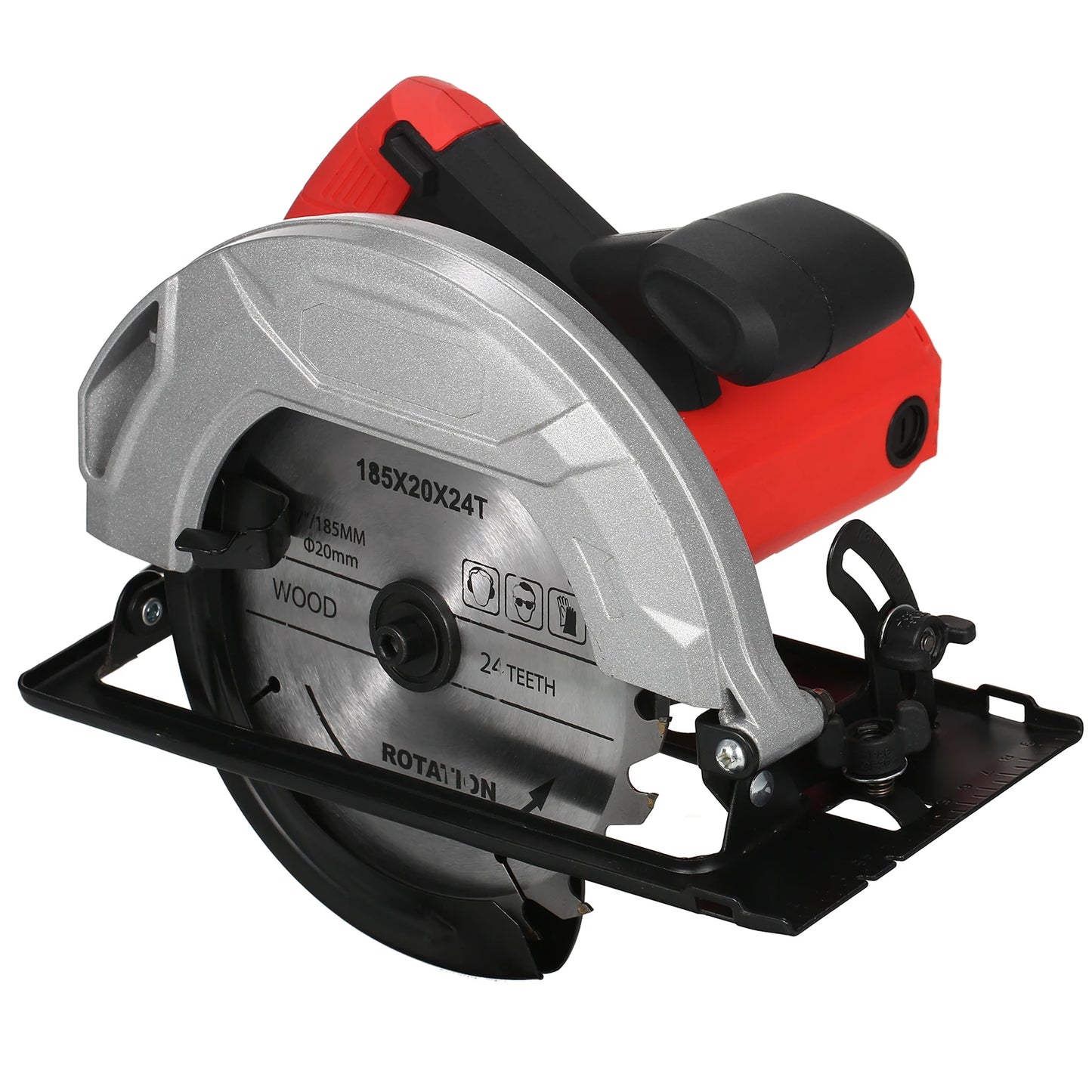 1200W 有线电动圆锯(无激光)5400RPM 圆锯套件手持式金属和木材切割圆锯 20T 和 40T