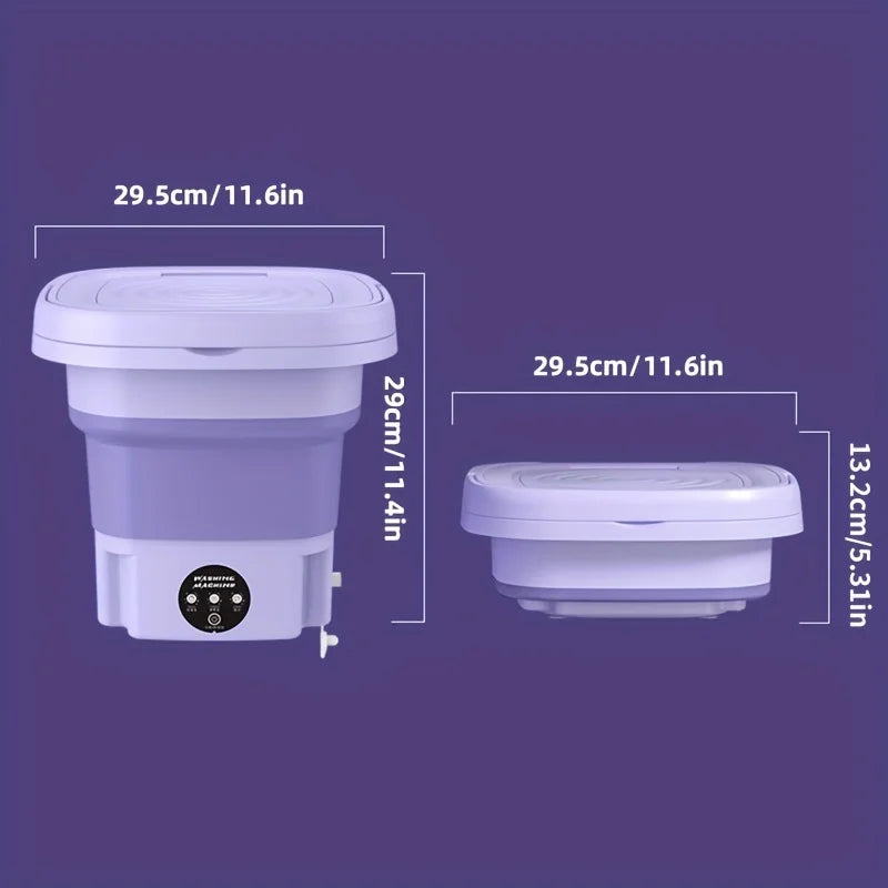 8L Portable Folding Washing Machine Bucket for Clothes Socks Underwear Cleaning Washer Portable Small Travel Washing Machine