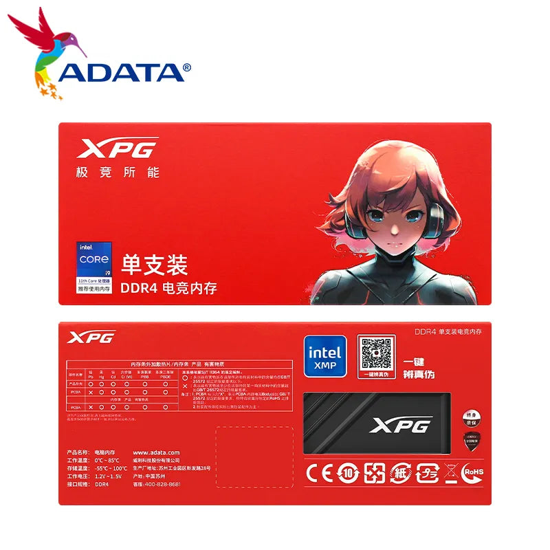 ADATA XPG SPECTRIX D35G DDR4 Memoria RGB 3200MHz 3600MHz 8GB 16GB disipador térmico de U-DIMM único Memoria RAM para juegos para escritorio