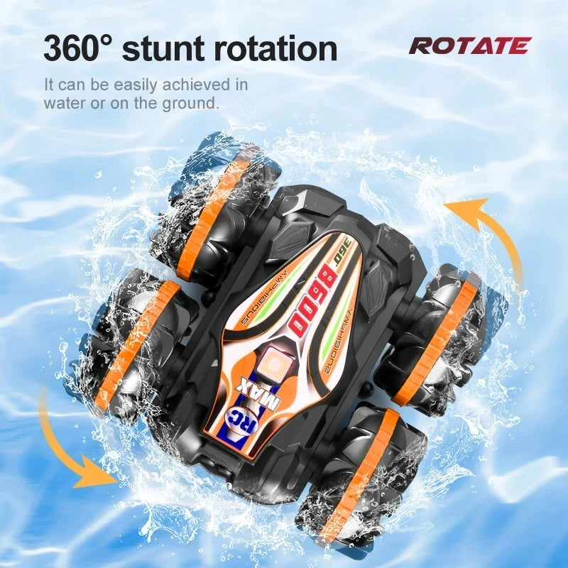 Amphibious RC Car Remote Control Stunt Car Vehicle Double-sided Flip Driving Drift Rc Cars Outdoor Toys for Boys Children's Gift