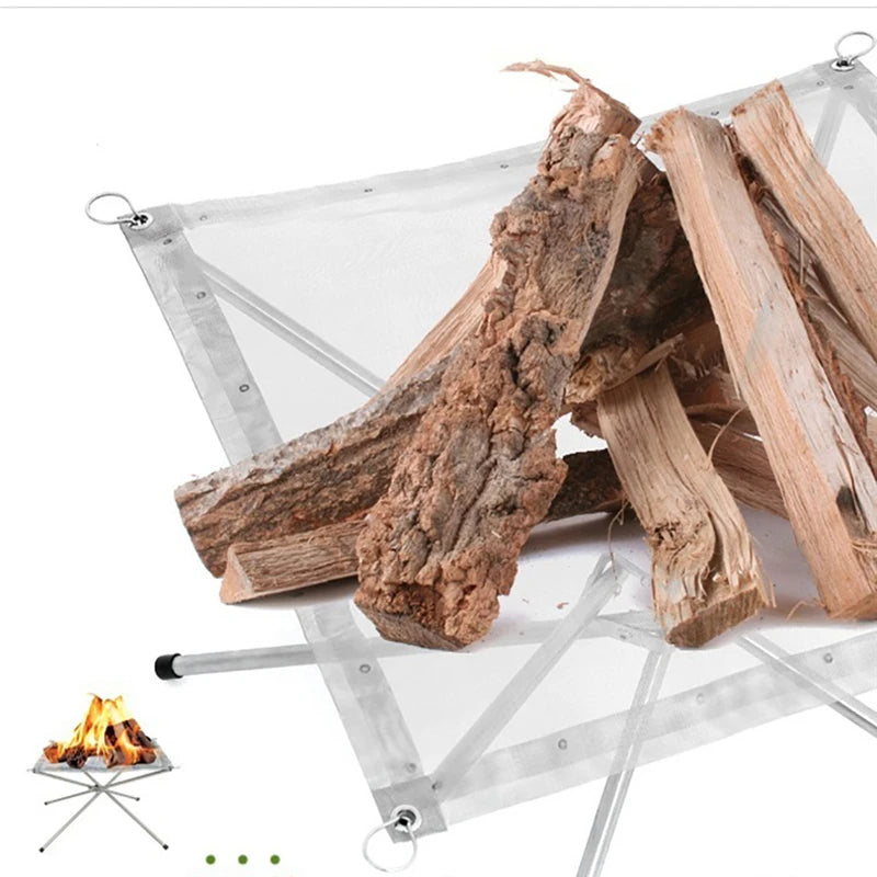 Backyard Fire pit table Campfire Pit Camping Wood Stove Foldable Mesh Fire Rack Camp Hiking Fire Pit Wood Heater Heating Outdoor