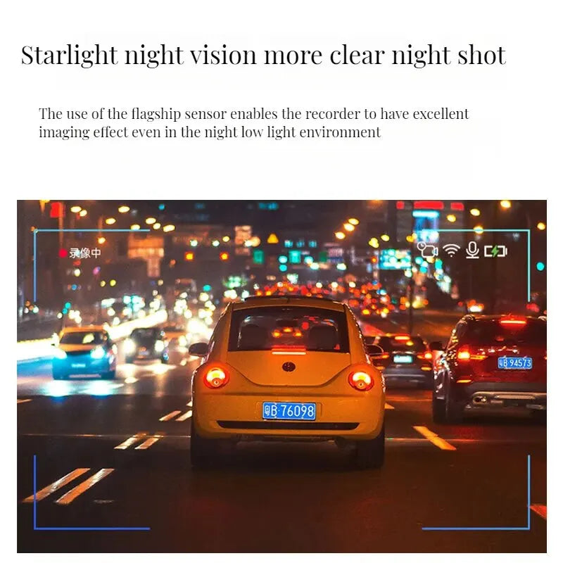 Czsky 2k 1440P HD WiFi cámara de salpicadero para coche DVR cámara grabadora de vídeo visión nocturna automática WDR Control de voz inalámbrico 24H modo de estacionamiento