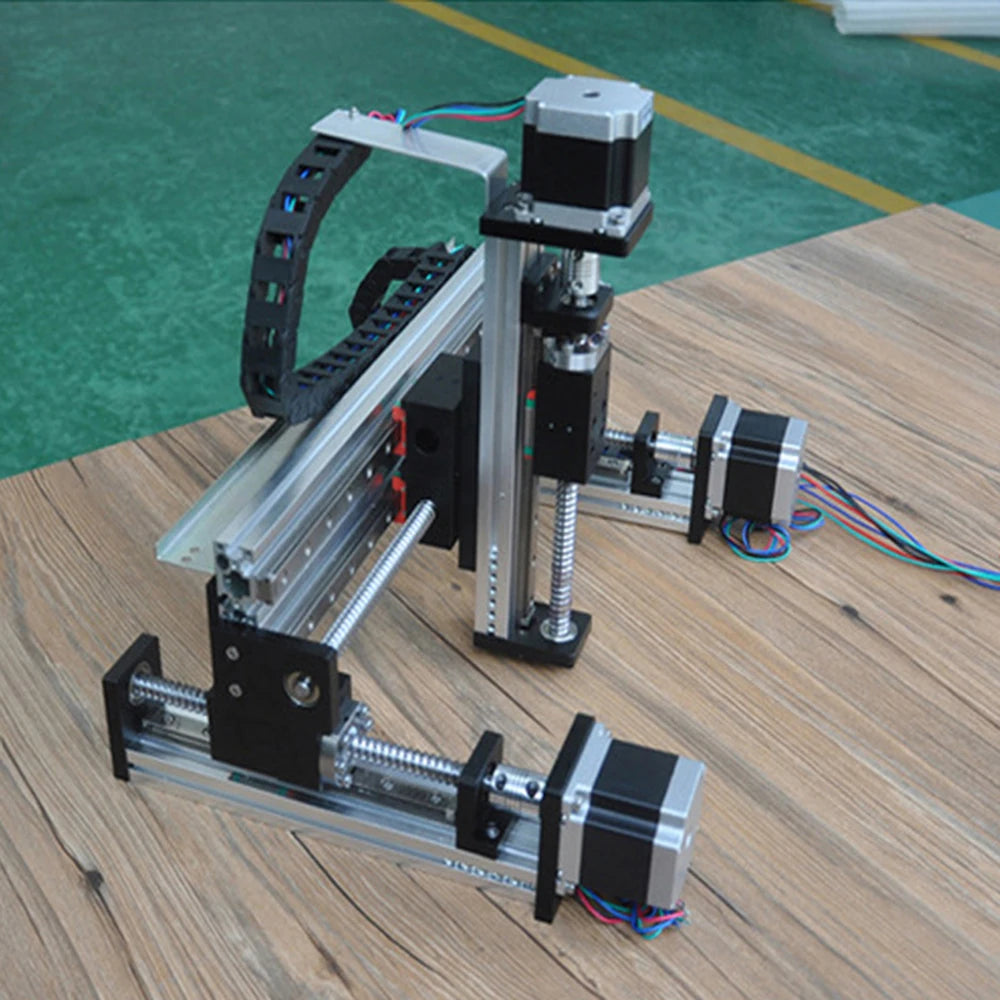 Free shipping factory sale 100x200mm ball screw motorized XY table with stepper motor