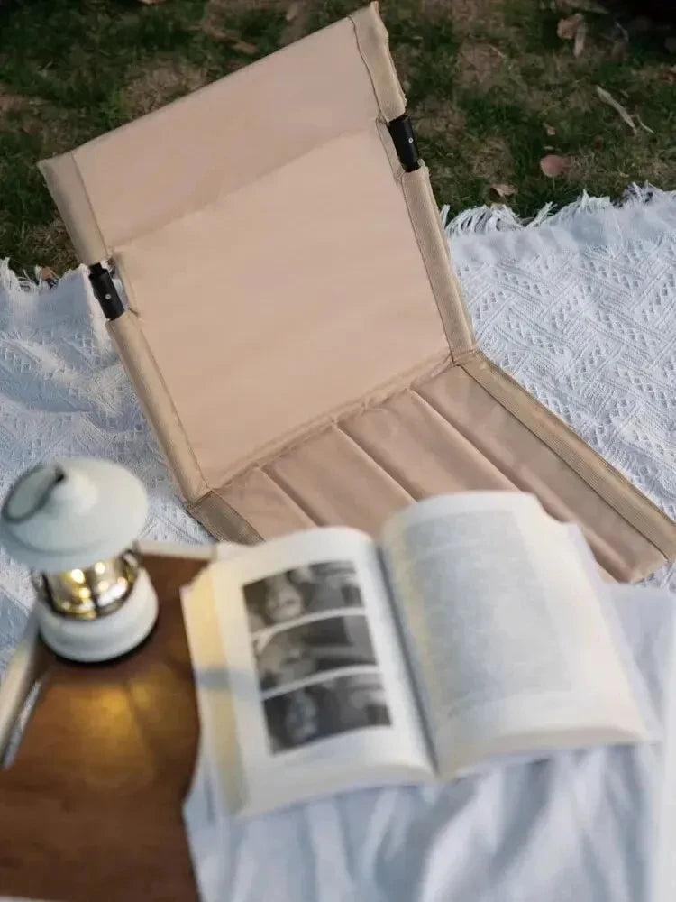 Silla plegable para acampar, jardín al aire libre, parque, silla individual perezosa, cojín de respaldo, Picnic, Camping, silla trasera plegable, sillas de playa