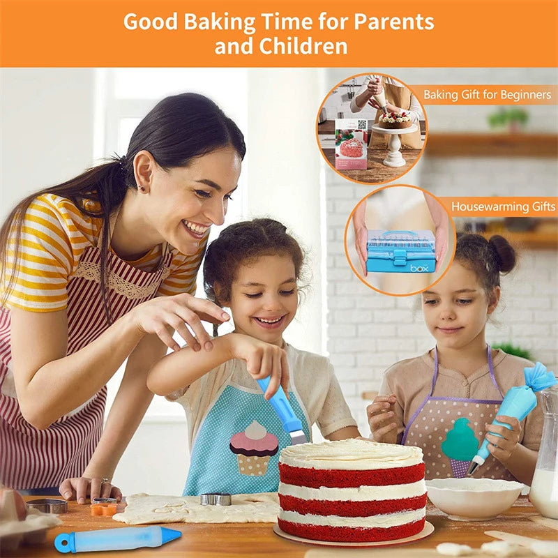 LMETJMA 236 件蛋糕装饰工具裱花袋和裱花嘴套装蛋糕装饰用品套装带糖霜裱花嘴儿童 JT76