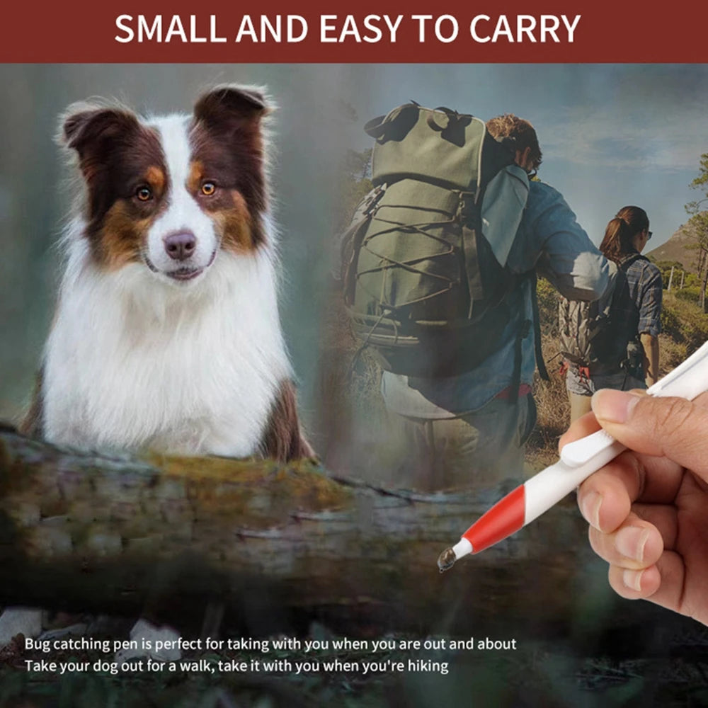 Bolígrafo para atrapar insectos, antigarrapatas para perros y gatos, pinzas para pulgas y garrapatas, removedor de clips, eliminador de pulgas y conejos, herramientas para el cuidado del cabello y el novio