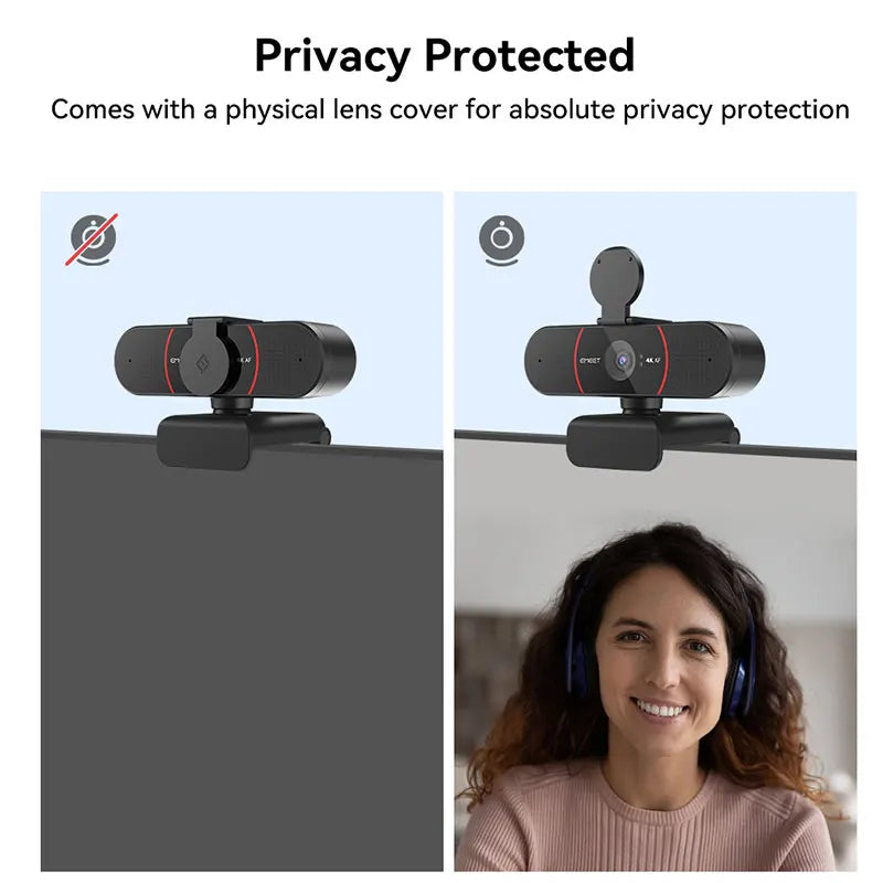 Webcam 4K Streaming Autofocus Web Camera EMEET USB Mini Computer Camera with Microphones for Zoom/Teams/OBS/PC/Mac/Laptop