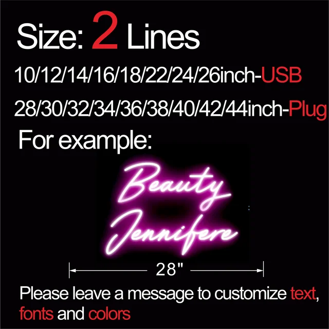 Letreros de LED neón con nombre personalizado, luz Led para fiesta de boda, cumpleaños, letrero de neón personalizado, decoración para salón de belleza, Bar, cafetería, luces de neón