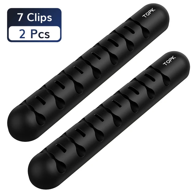 TOPK L35 Cable Organizer Magnetic Plug Box Silicone Cable Winder Flexible Cable Management Clips for Mouse Earphone
