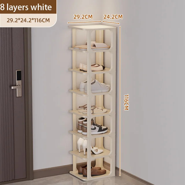 Shoe Rack Removable Shoe Cabinet Foldable Organizer Racks Simple Multilayer Narrow Space Saving Living Room Vertical Shoes Rack