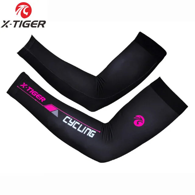 X-TIGER manga de ciclismo para deportes al aire libre, protección solar, mangas de brazo UV, tela de hielo, transpirable, calentadores de brazo para correr y ciclismo