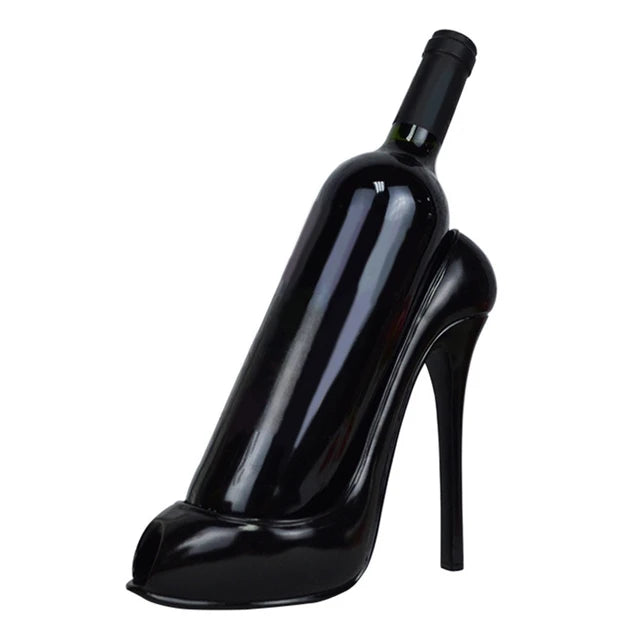 High Heel Shoe Wine Bottle Holder, Stylish Wine Rack, Gift Basket Accessories for Home, Statue Sculptures