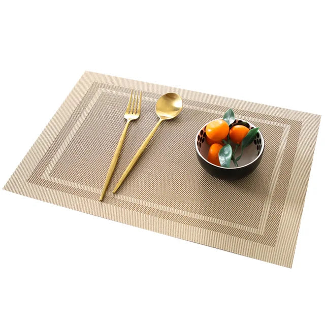 Juego de tapetes de mesa antideslizantes, posavasos lavables de PVC, manteles individuales para mesa de comedor, accesorios modernos de decoración del hogar, 4/6 Uds.