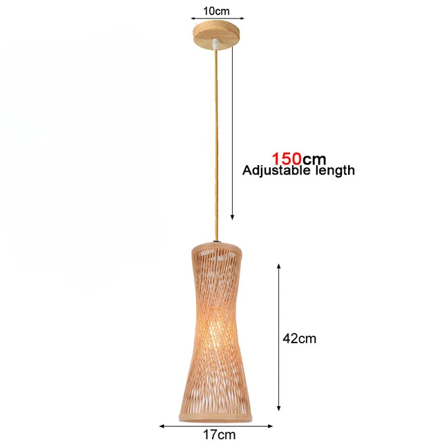 藤条柳条竹子吊灯灯具天花板光泽枝形吊灯悬挂灯手工编织家居客厅卧室装饰