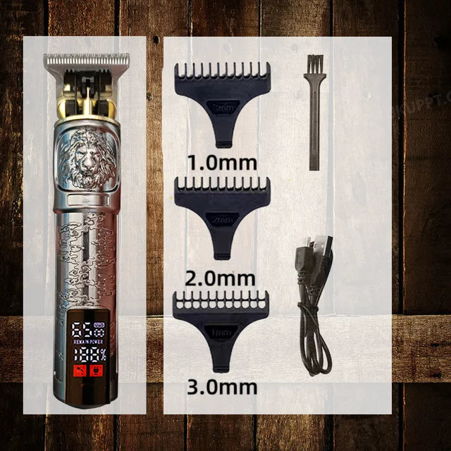 Afeitadora eléctrica profesional para hombres, maquinilla de afeitar para hombres, cortacésped, recortadora de barba, máquina de afeitar para peluquero, cortadora de pelo T9, 2024