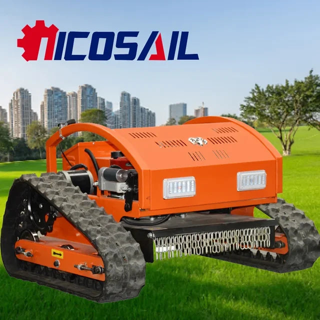 Lawn Mower Remote Control Crawler Self-propelled Four-wheel Drive Lawn Mower Crusher Automatic Lawn Mower Customized