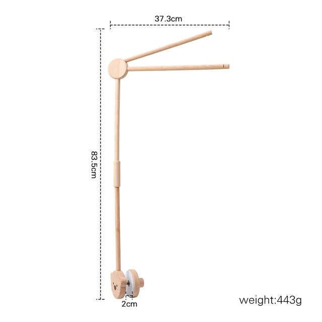 Baby Rattle Toy 0-12 Months Bed Bell Bracket Wooden Mobile Newborn Crochet Bed Bell Hanging Toys Holder Bracket Infant Crib Toy