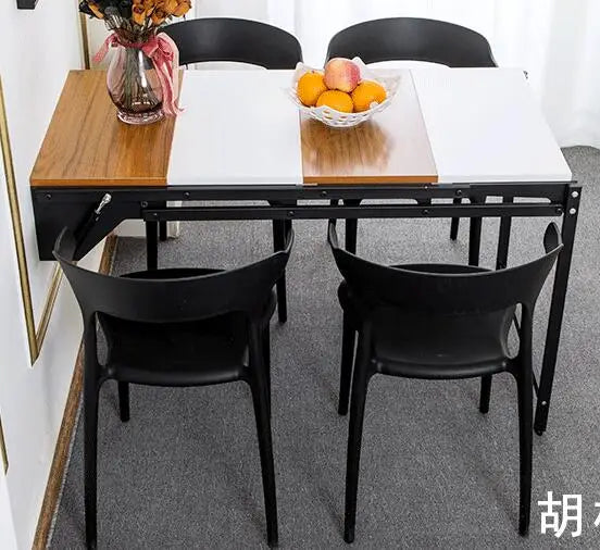 Mesa plegable TieHo, mesa de comedor para el hogar, mesa transformadora para desayuno, mesa de cena, muebles de cocina, tipo de montaje en pared