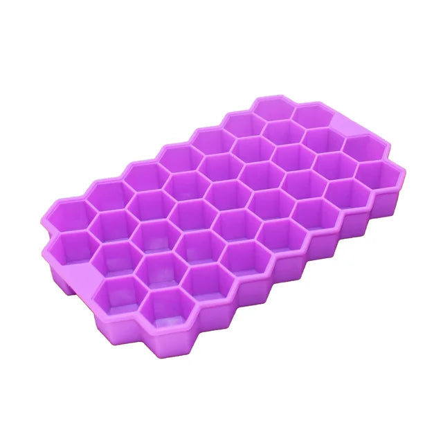 Ice Cube Tray Silicone Mould 37 Cellular Silicone Ice Cubes Hexagonal Molds DIY Kitchen Honeycomb Ice Cubes Molds