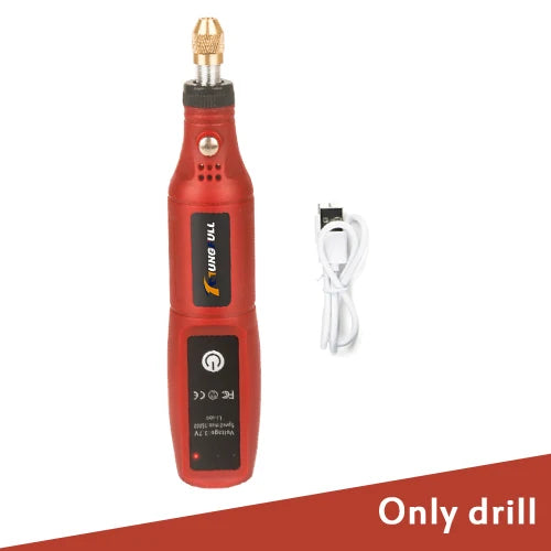 USB Cordless Mini Drill Rotary Tool Woodworking Engraving Pen Dremel Tools Wireless Electric Drill For Jewelry Metal Glass