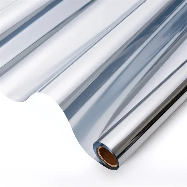 Película de privacidad para ventana, tinte de vidrio de espejo unidireccional, control de calor, puerta corredera con bloqueo UV solar, autoadhesivo reflectante para el hogar