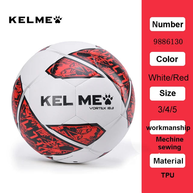 KELME Balón de fútbol profesional TPU Tamaño 3 Tamaño 4 Tamaño 5 Rojo Verde Goal Team Match Pelotas de entrenamiento Máquina de coser 9886130