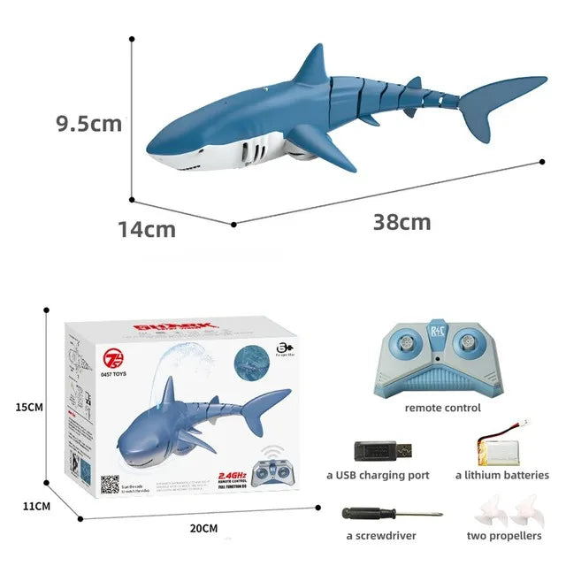 Juguete de aerosol inteligente Rc Shark Whale, barco con Control remoto, submarino, Robot, pez, pez eléctrico, juguetes para niños y bebés