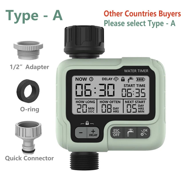 HCT-322 Automatic Water Timer Garden Digital Irrigation Machine Intelligent Sprinkler Used Outdoor to Save Water&Time