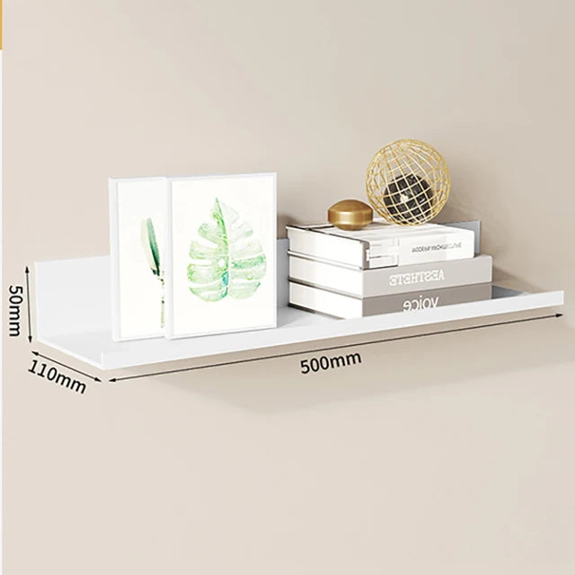 Estantes flotantes de aleación de aluminio para sala de estar, sin perforación, decoración de dormitorio, estantes de pared, estante de almacenamiento para baño