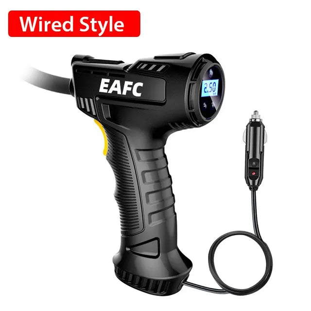 Compresor de aire portátil de 120W, bomba inflable inalámbrica/con cable, Inflador de neumáticos Digital portátil para bolas de bicicleta y coche