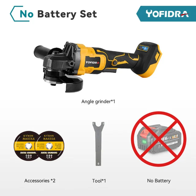 Amoladora angular eléctrica sin escobillas M14 de 125MM, velocidad Variable para amoladora de batería Makita de 18v, máquina cortadora, herramienta eléctrica para carpintería