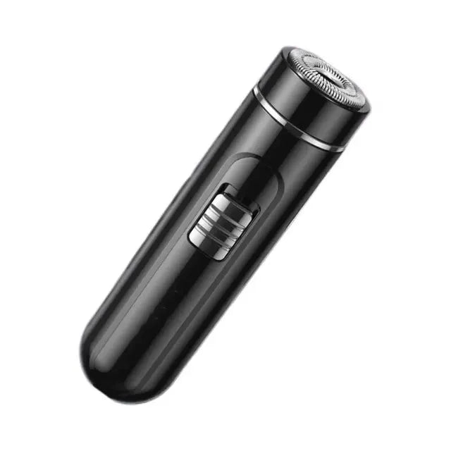 Maquinilla de afeitar eléctrica compacta y cómoda para hombres: recargable por USB, húmeda y seca, fácil uso con un solo botón, ¡perfecta para el hogar, el automóvil y los viajes!