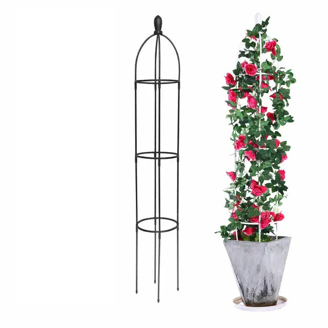 1 件花园棚架,适用于攀爬植物户外塔式方尖碑花园棚架高大盆栽植物支撑花卉