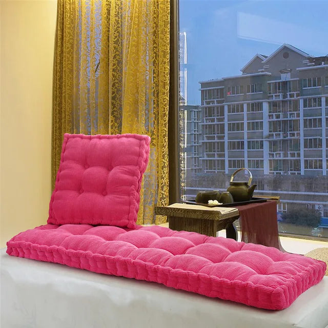 Inyahome Cojín de banco largo y grueso de gran tamaño, cojín para asiento de silla, almohada decorativa para tumbona de jardín/almohadilla para ventana salediza, verde