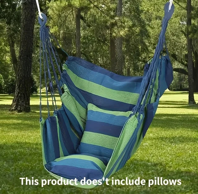 1pc Folding Hammock, Anti Rollover And Anti Slip,Outdoor Hammock Chair, Canvas Leisure Swing Chair, No Pillow Or Cushion,