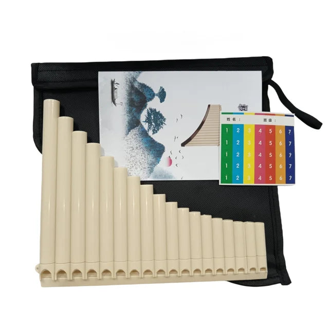Miwayer Panpipe-instrumento de viento ABS hecho a mano, 18 flautas de cacerola, instrumentos musicales folclóricos portátiles para estudiantes de alta calidad