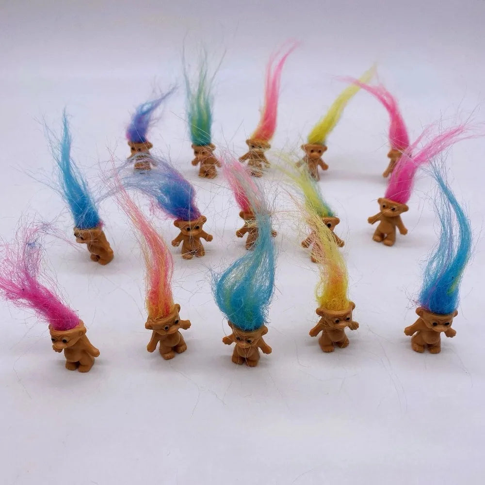 Troll Dolls, Vintage Trolls Lucky Doll Figures, Chromatic Adorable Cute Little Guys Collection, Party Favors,Christmas,Halloween