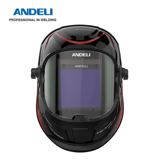 ANDELI 100*95mm Welder Mask Large View Auto Darkening Welding Helmet True Color DIN4 1/1/1/2 Soldering Mask for TIG MIG MMA CUT