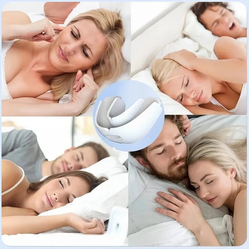 Anti Snoring Mouthpiece Soft Silicone Portable Anti Snore Device That Work Sleep Stop Apnea Mouth Guard Stopper for Men Women