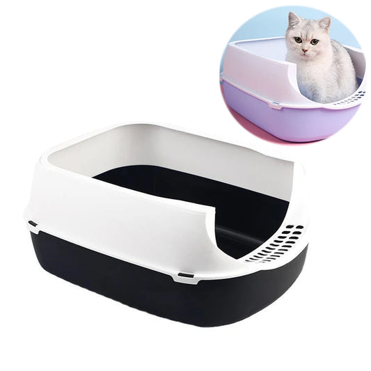Anti-splash Cat Litter Box Semi-closed Large Space Kitten Bedpan 4 Color Self Cleaning Drawer Plastic Cats Sand Pot Pet Products