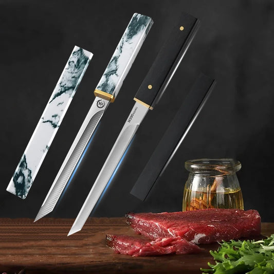 Barbecue Utility Knife Slicing Fish Fruit Steak Knife Plastic Handle Kitchen Knives Sharp Boning Butcher Chef Knife Cleaver Meat