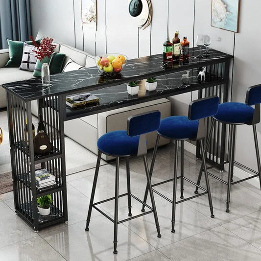 Counter Living Room High Bar Tables Kitchen Modern Luxury Living Room Dining Bar Table Breakfast Mesa Barra Furniture SR50BT