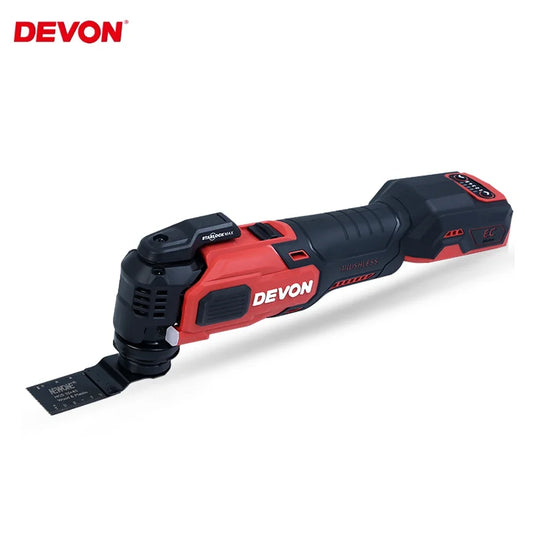 DEVON 5951 Cordless Oscillating Multi-Tools Rechargeable 20v Max 20000T/min Swing Angle 4 Shock Absorbing Universal Flex Battery