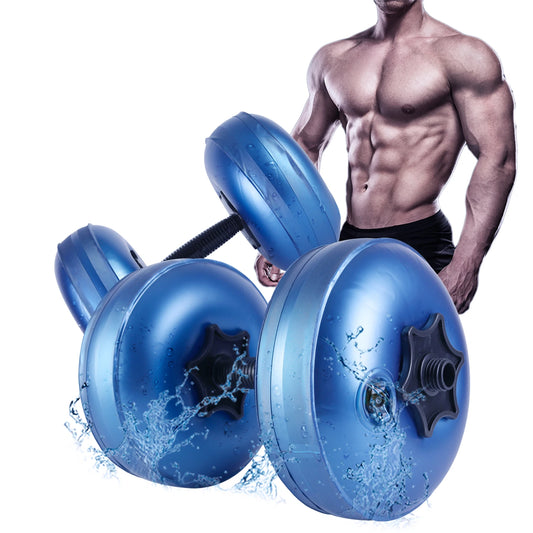 Deiris 1-25kg Water Filled Dumbbell, Portable Travel,Weights Adjustable, Home Gym, Arm Muscle Training Dumbbell Sets
