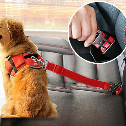 Dog Car Seat Belt Safety Protector Travel Pets Accessories Dog Leash Collar Breakaway Solid Car Harness