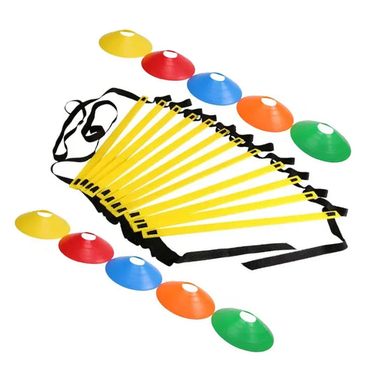 Escalera de agilidad y flexibilidad, correa de nailon, escalera para saltar, entrenamiento de velocidad de fútbol, ​​platos con logotipo, entrenamiento de fútbol, ​​escalera de energía 