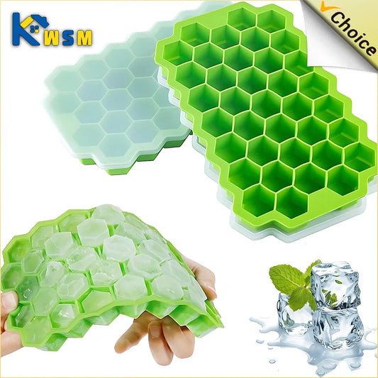 Ice Cube Tray Silicone Mould 37 Cellular Silicone Ice Cubes Hexagonal Molds DIY Kitchen Honeycomb Ice Cubes Molds