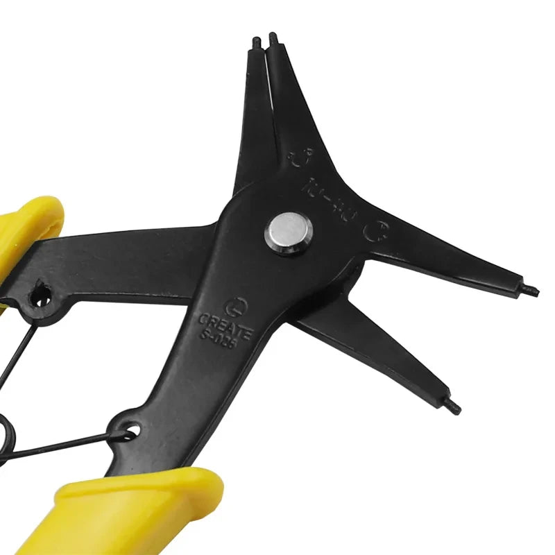 Internal And External Spring-loaded Pliers Dual-purpose Snap Rings 2-In-1 Mounting And Dismounting Tools Hardware