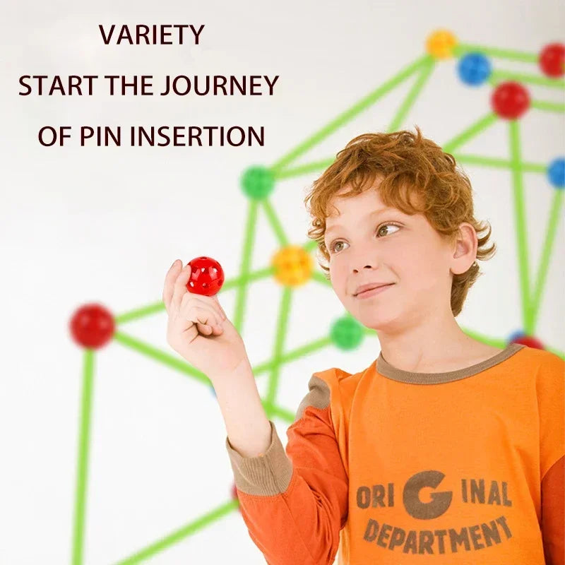 Juguetes de construcción para niños, kits de construcción de carpas fuertes, casa de juegos 3D, palos, herramientas de construcción, juguetes para armar, regalos para niños 